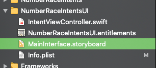 Intents UI folder structure